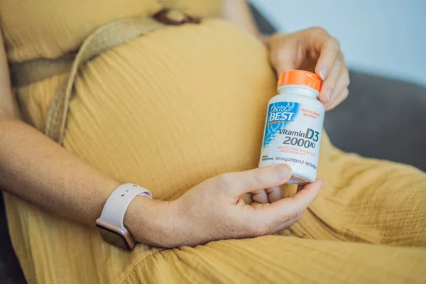 Usa Miami Těhotná Žena Dostala Balíček Iherb Lékaři Nejlepší Vitamin — Stock fotografie