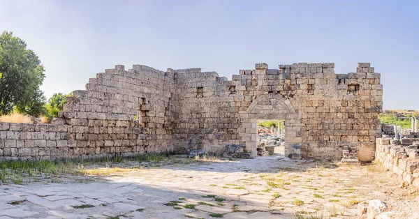 Ruínas Antiga Cidade Lícia Perge Localizada Perto Cidade Antalya Turquia — Fotografia de Stock