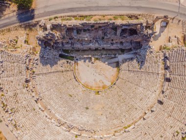 Türkiye 'nin Antalya kenti yakınlarındaki antik Lycian şehri Perge' nin kalıntıları. Hindi, her yere git.