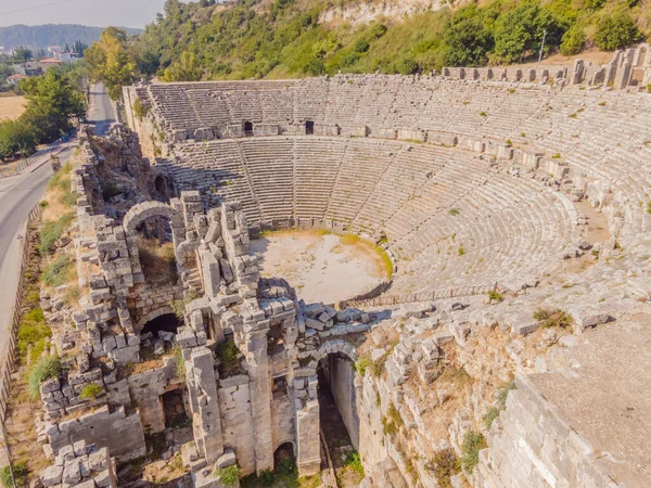 Ruiny Starożytnego Miasta Lycian Perge Znajduje Się Pobliżu Miasta Antalya — Zdjęcie stockowe