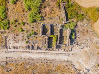 Türkiye 'nin Antalya kenti yakınlarındaki antik Lycian şehri Perge' nin kalıntıları. Hindi, her yere git.