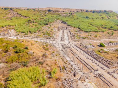 Türkiye 'nin Antalya kenti yakınlarındaki antik Lycian şehri Perge' nin kalıntıları. Hindi, her yere git.