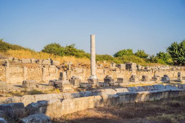 Türkiye 'nin Antalya kenti yakınlarındaki antik Lycian şehri Perge' nin kalıntıları. Hindi, her yere git.