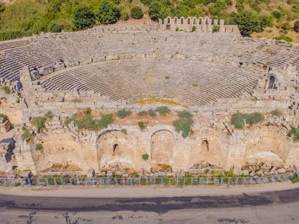 Ruinen Der Antiken Lykischen Stadt Perge Der Nähe Der Stadt — Stockfoto