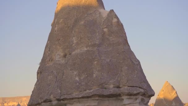 Szoros Kép Sziklákról Love Valley Ben Cappadociában Törökországban Ahol Természet — Stock videók