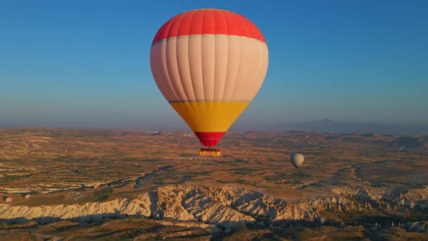 Denna Antenn Video Himlen Ovanför Kappadokien Turkiet Levande Med Ett — Stockvideo