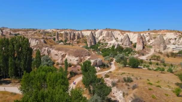 Dans Cette Vidéo Aérienne Fascinante Nous Traversons Vallée Amour Cappadoce — Video