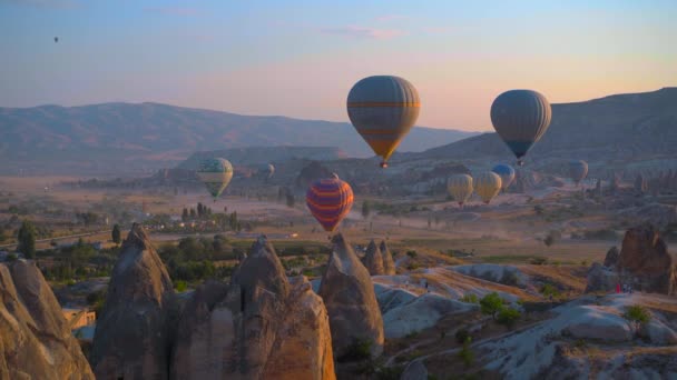 Colpo Mano Catturata Contro Tela Del Cielo Della Cappadocia Questa — Video Stock
