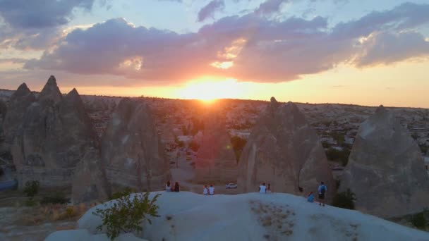Egy Lenyűgöző Légi Felvétel Törökországi Cappadocia Régióról Ragadd Meg Magad — Stock videók