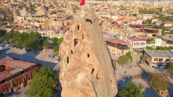 Goreme Cappadocia Türkiye Nin Büyüleyici Klibiyle Görsel Deneyimlerinizi Artırın Aşağıdaki — Stok video
