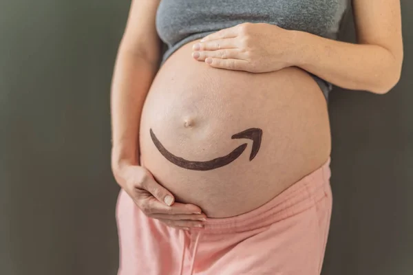 Mexico Playa Del Carmen Creative Concept Amazon Icon Pregnant Belly Royalty Free Stock Images