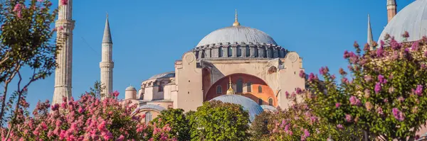 Sunny Day Architecture Hagia Sophia Museum Eminonu Istanbul Turkey Turkiye — Stock Photo, Image
