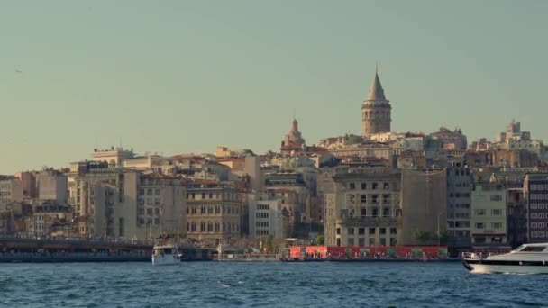 2022 Istanbul Turkey Serene Journey Boat Offers Striking View Istanbuls — Videoclip de stoc