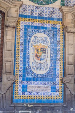 Mexico City 'nin merkez meydanındaki güzel bina. Tarihi mimari, kültürel miras ve simgesel simge konsepti.