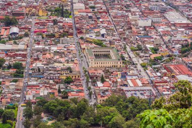 Meksika Cerro del Borrego 'dan Orizaba' nın panoramik manzarası. Manzarası, dağ manzarası ve doğal keşif kavramı..