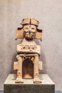 27.07.2024 Mexico City: Mexico City 'deki Ulusal Antropoloji Müzesi' nden bir eser. Tarihi ve kültürel hazine, Meksika 'nın zengin Kolombiya öncesi mirasını gözler önüne seriyor. Antropoloji, tarih