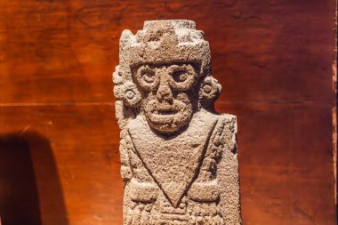 27.07.2024 Mexico City: Mexico City 'deki Ulusal Antropoloji Müzesi' nden bir eser. Tarihi ve kültürel hazine, Meksika 'nın zengin Kolombiya öncesi mirasını gözler önüne seriyor. Antropoloji, tarih