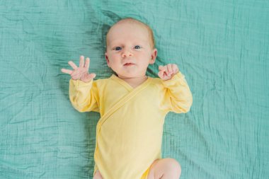 Yeni doğmuş bir bebek, yumuşak bir muslin kundakta huzur içinde yatar. Rahatlamış ve güvende hisseder. Erken çocukluk dönemi, sıcaklık ve sükunet. Nazik bakımı ve besleyici çevreyi sembolize ediyor.