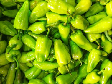 Gıda malzemesi olarak kendine özgü aroması olan büyük yeşil biberler kullanılır.