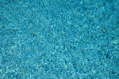 Su manzaralı. Havuz suyu geçmişi. Mavi su dokusu arka planı. Deniz suyu ve dalgalar. Desenli arkaplan