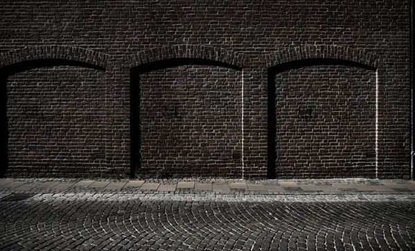 Tuğla duvarın desenli arka planı. Tuğla duvar arkaplan yapısı. Duvarın arkasında tuğla var. Tuğla grunge, duvar arkaplanı