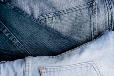 Arka plan olarak mavi kot. Kot pantolon ya da kot pantolon. Denim kot desenli arka plan. Tasarım için Denim arkaplan dokusu