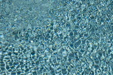 Su manzaralı. Havuz suyu geçmişi. Mavi su dokusu arka planı. Deniz suyu ve dalgalar. Desenli arkaplan