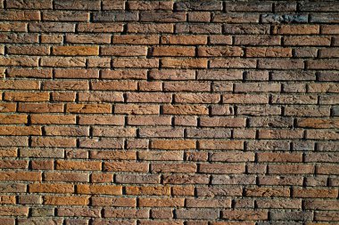 Duvar desenli arka plan. Clinker tuğla duvar arka planı. Tasarım için tuğla işi arka planı. Sert tuğla duvar