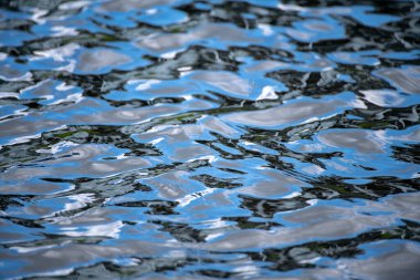 Derin mavi deniz dokusu arka planı. Aqua deniz suyu yüzeyinin arka planı. Mavi deniz yüzeyi. Su yüzeyi. Mavi okyanus suyu dokusu. Denizin yüzeyi