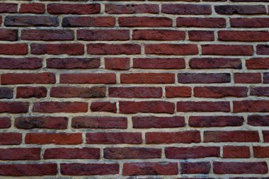 Taş desenli, tuğla duvarlı arka plan. Yüksek çözünürlüklü pankart. Almanya 'da kırmızı tuğla duvar, Hamburg