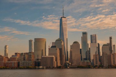ABD. New York 'un simgeleri. New York Dünya Ticaret Merkezi. New York silueti. New York City mimarisi