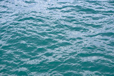 Deniz dokusu. Okyanus dalgalarının görüntüsü. Mavi su arka planı. Mavi okyanus suyu dokusu. Denizin yüzeyi.