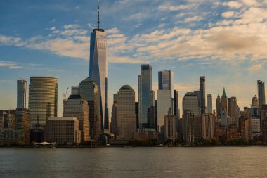 ABD. New York 'un simgeleri. New York Dünya Ticaret Merkezi. New York silueti. New York City mimarisi