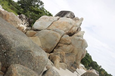 Koh samui, Tayland, Güney Asya 'daki kayalar ve deniz.