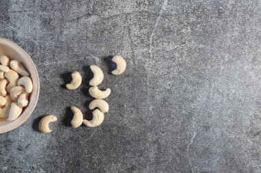 Cam kasedeki fıstıklar. en üstteki görünüm.