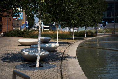                      Katowice, Polonya 23 Temmuz 2022: Katowice şehir merkezinin çizimleri          