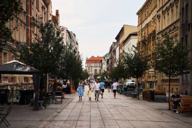                      Katowice, Polonya 23 Temmuz 2022: Katowice şehir merkezinin çizimleri          
