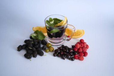      Soğuk ev yapımı mojito, dutlu soda.                          