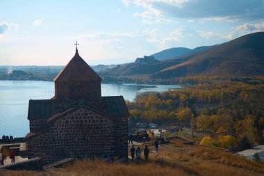 Sevanavank, Armenia - August 27,  2021: Sevanavank, a  monastery on Lake Sevan, Armenia clipart