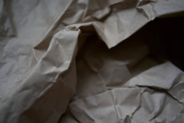         Buruşuk kahverengi ambalaj kağıdı, doku, arkaplan                       