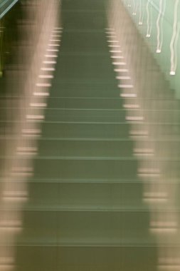 ICM abstract of stairs inside with lights. clipart