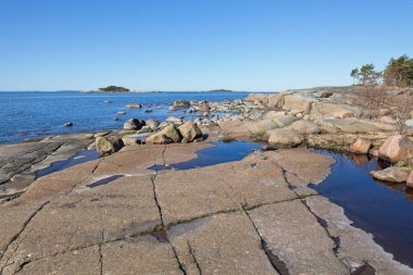 Finlandiya Ulusal Parkı, Finlandiya 'nın doğu körfezi Ulko-Tammio adasında Rocky sahili..