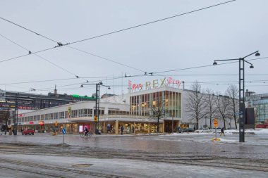 Helsinki, Finland - February 2, 2022: Bio Rex cinema auditorium.
