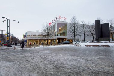 Helsinki, Finland - February 2, 2022: Bio Rex cinema auditorium.
