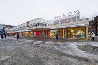 Helsinki, Finlandiya 2 Şubat 2022: Bio Rex sinema salonu.