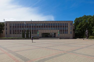 Riga, Latvia - June 23, 2019: View of Riga Congress Centre in summer.