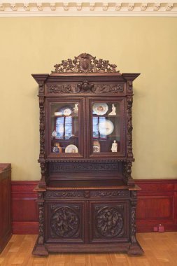 Riga, Latvia  - June 21, 2019: Interior details of the House of the Blackheads.