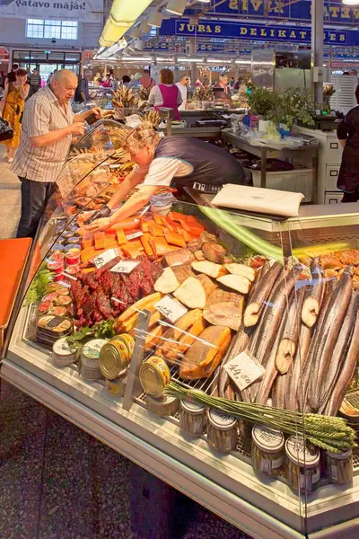 Riga, Latvia - June 22, 2019: Inside of Riga Central Market (UNESCO World Heritage Site) is Europes largest market and bazaar.