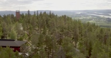 Yazın Aavasaksa 'da hava manzarası, Laponya, Finlandiya.