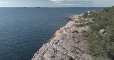 Jussaro adasının Finlandiya 'daki Jussaro, Ekenas Takımadaları Ulusal Parkı' ndaki havadan manzarası.